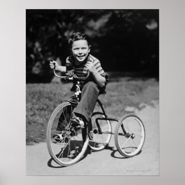 Póster Tricycle en Boy Riding (Frente)