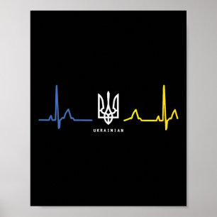 Póster Trident ucraniano Bandera de Ucrania Tridente Zele