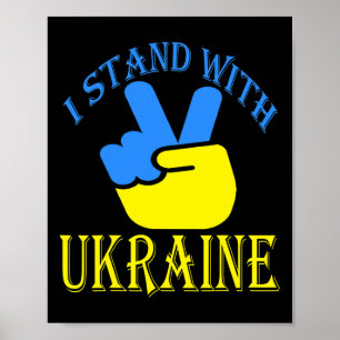 Póster Tridente de Ucrania Bandera de Ucrania Bandera ucr