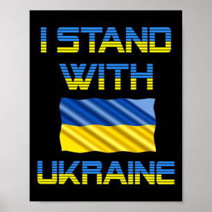 Póster Tridente de Ucrania Bandera de Ucrania Bandera ucr