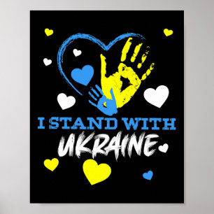 Póster Tridente de Ucrania Bandera de Ucrania Bandera ucr