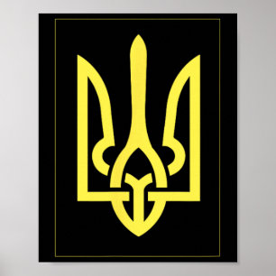 Póster Tridente de Ucrania Ucrania