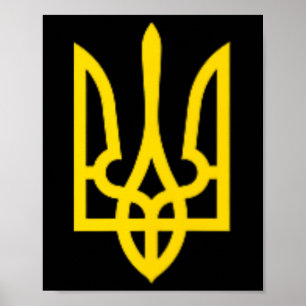 Póster Tridente dorado Zelensky Ucrania Ucrania Tridente 