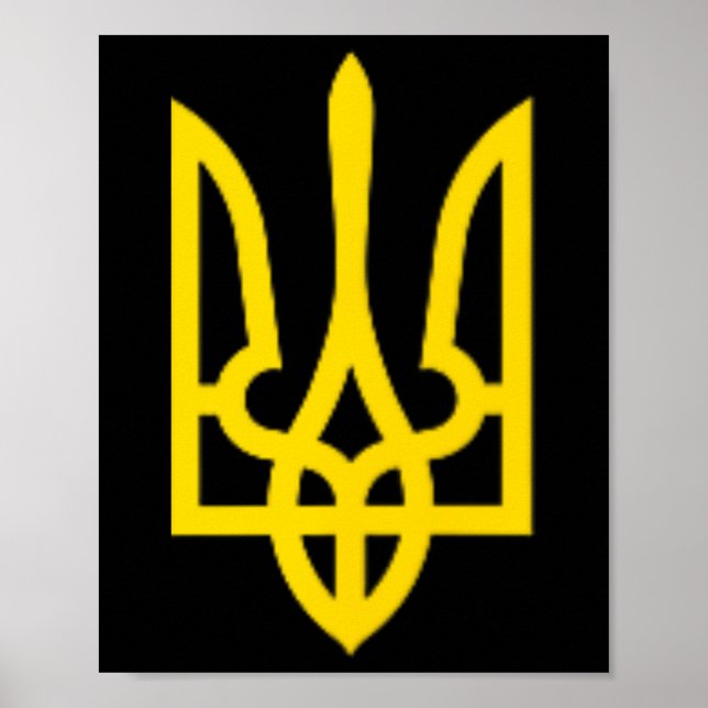 Póster Tridente dorado Zelensky Ucrania Ucrania Tridente  (Frente)