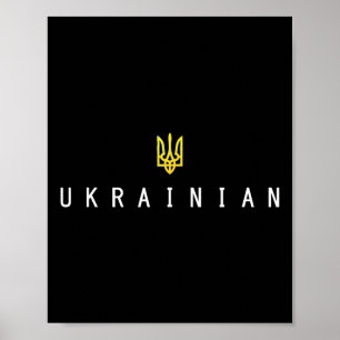 Póster Tridente militar ucraniano Tryzub Zelensky Ucrania