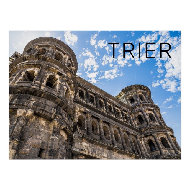 Póster Trier Porta Nigra Renania Palatinado Alemania (Anverso)