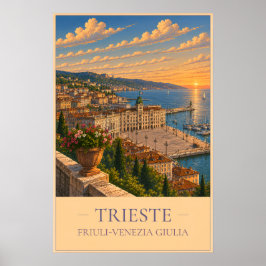 Póster Trieste, Italy – Vintage Travel Poster
