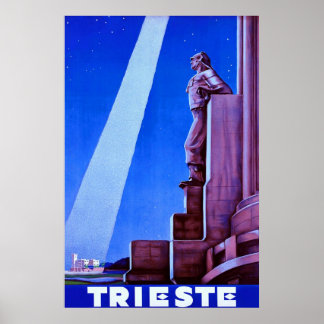 Póster Trieste ~ Viaje italiano de época