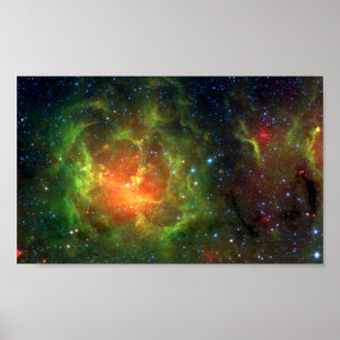 Póster Trifid Nebula NASA Spitzer