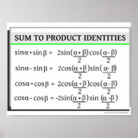 Trigonometría: suma a las identidades del producto