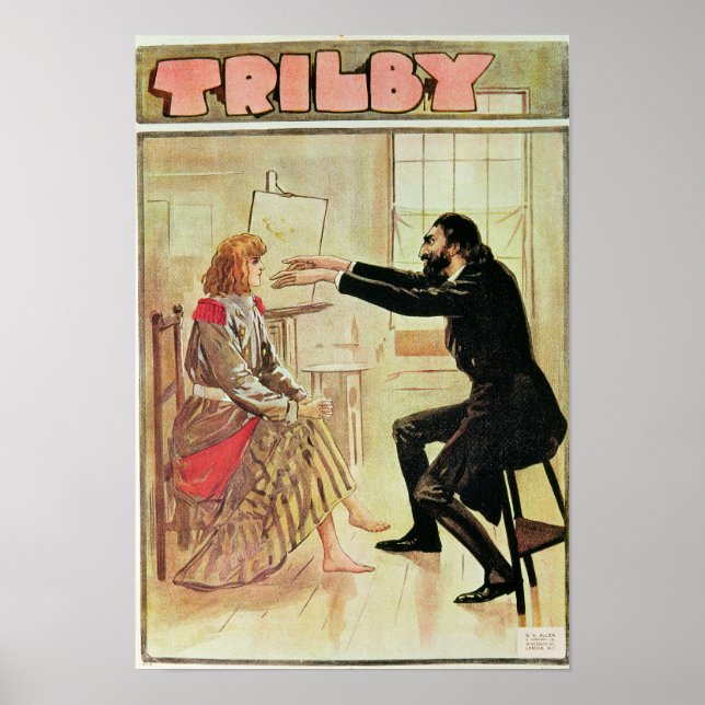 Póster Trilby hipnotizado por Svengali