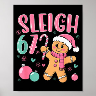 Póster Trineo 67 Jengibre Navidad Seis Siete Meme Viral