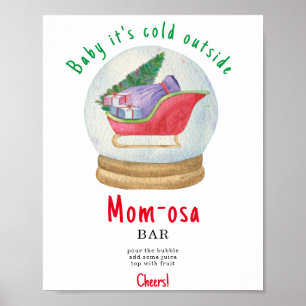 Póster Trineo de Santa - barra de mom-osa