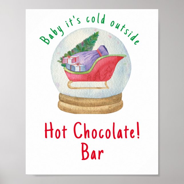 Póster Trineo de Sants - Barra de chocolate caliente (Frente)