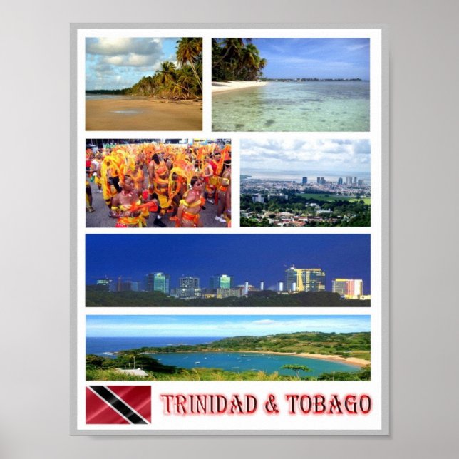Póster Trinidad and Tobago - Mosaic - (Frente)