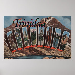 Póster Trinidad, Colorado - Large Letter Scenes