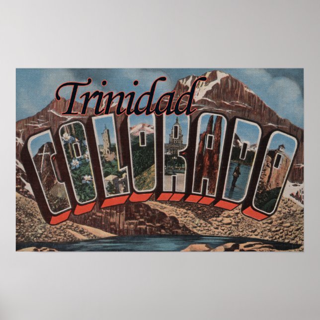 Póster Trinidad, Colorado - Large Letter Scenes (Frente)