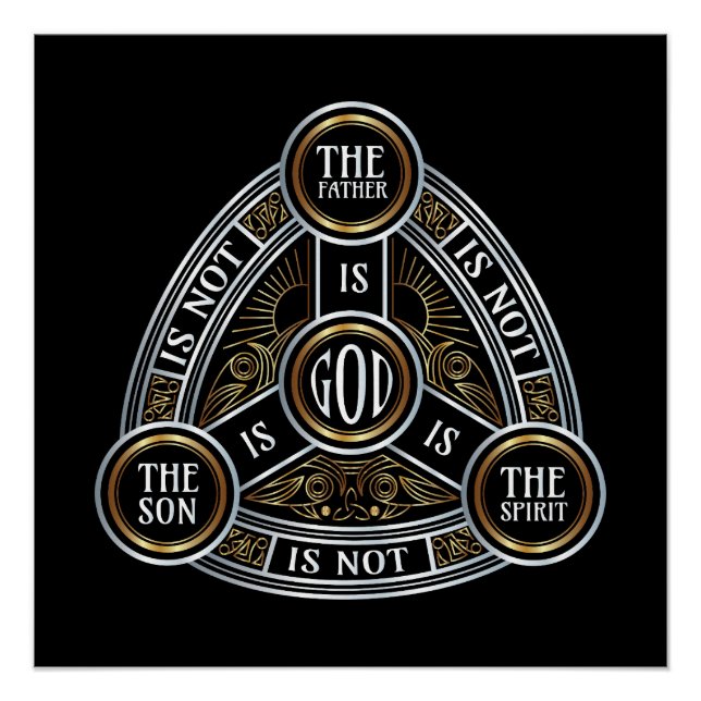 Póster Trinidad El Padre, El Hijo Y El Espíritu Santo (Anverso)