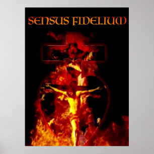 PÓSTER TRINIDAD SANTA DE CRUCIFICACIÓN CATÓLICA DE FIDELI