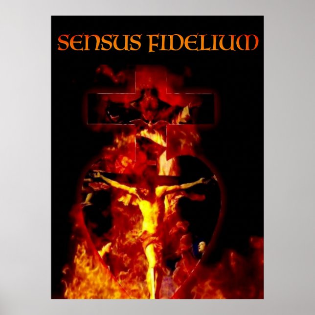 PÓSTER TRINIDAD SANTA DE CRUCIFICACIÓN CATÓLICA DE FIDELI (Frente)