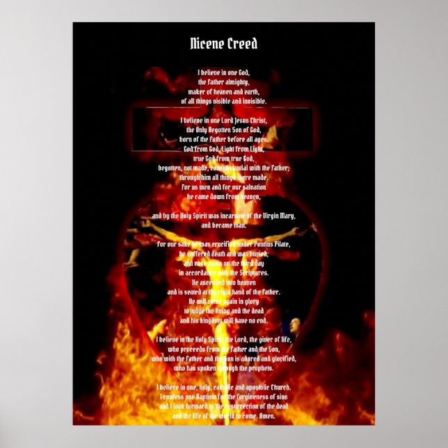 PÓSTER TRINIDAD SANTA DE CRUCIFIXIÓN CATÓLICA DE NICENA C (Frente)