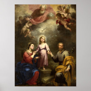 Póster Trinidades celestiales y terrenales de Murillo