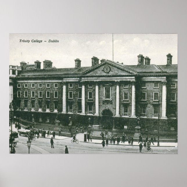 Póster Trinity College, Dublín Vintage (Frente)