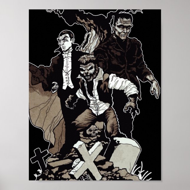 Póster ¡Trio de horror clásico! (Frente)