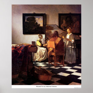 Póster Trío musical de Johannes Vermeer
