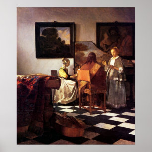Póster Trío musical de Johannes Vermeer