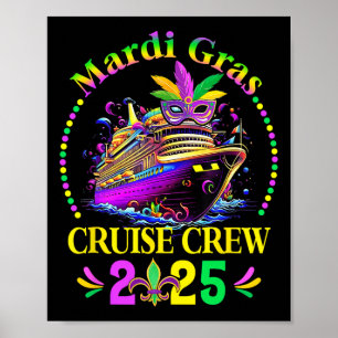 Póster Trip New Orleans Famil de Mardi Gras Cruise Crew 2