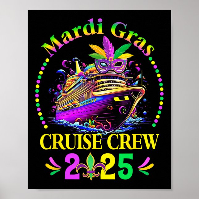 Póster Trip New Orleans Famil de Mardi Gras Cruise Crew 2 (Frente)