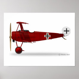 Póster Triplano Fokker DR1