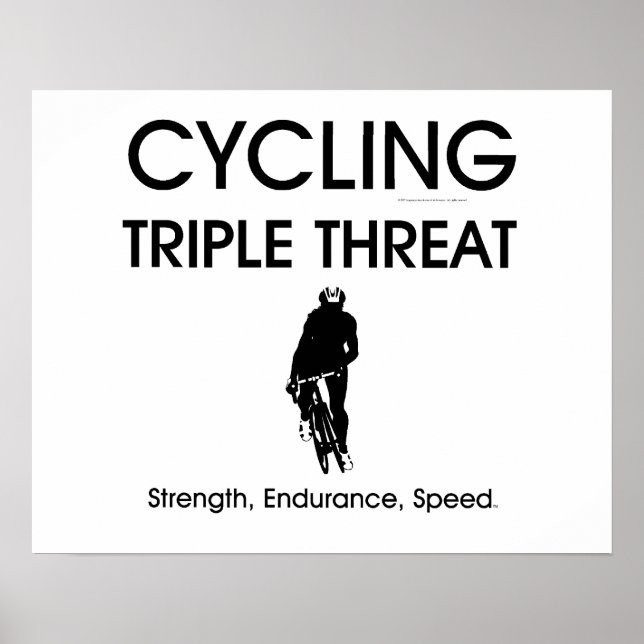 Póster Triple amenaza de ciclismo TOP (Frente)