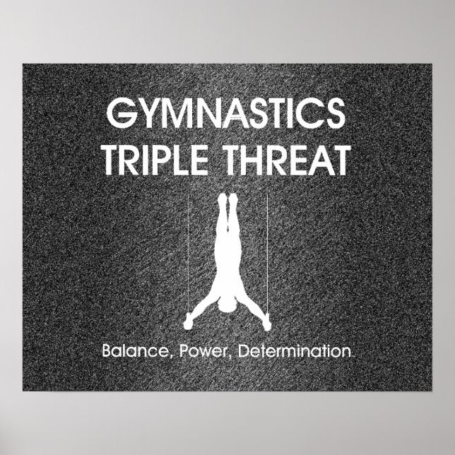 Póster Triple amenaza de Gimnasia (masculina) (Frente)