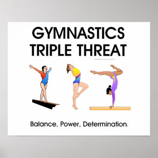 Póster Triple amenaza de Gimnasia (W)