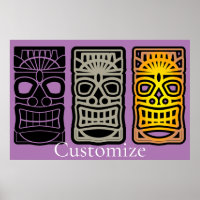 Triple escultura tiki Thunder_Cove