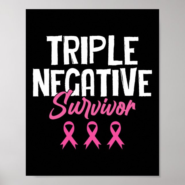 Póster Triple sobreviviente negativa Conciencia sobre el  (Frente)