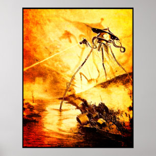 Póster Tripod de la Guerra del Mundo - Poster Marciano de