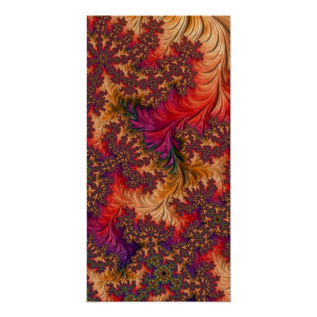 Póster Trippy Brillo Brillo brillante Ramificación Resume (Anverso)