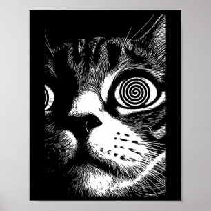 Póster Trippy Cat Pastel Gótico Gótico Grunge Alt Punk We