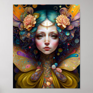 Póster Trippy Fairy Fantasy Art