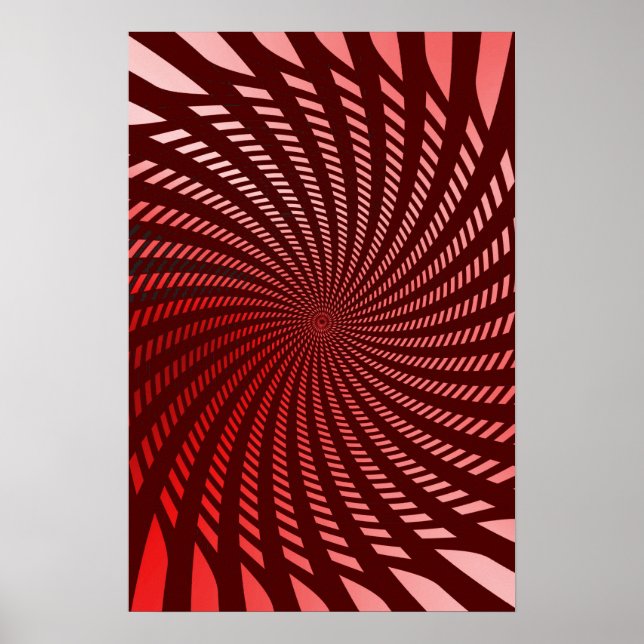 Póster Trippy Poster: Resumen rojo (Frente)