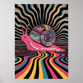 Póster Trippy Snail Art