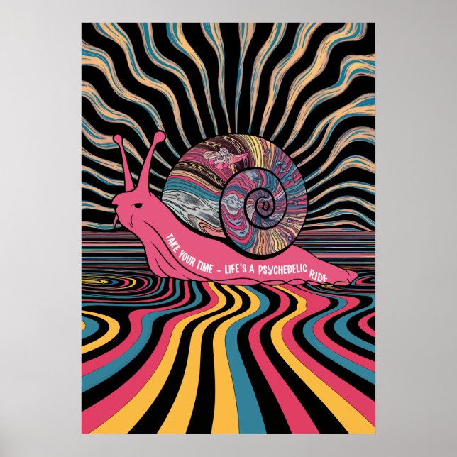 Póster Trippy Snail Art (Frente)