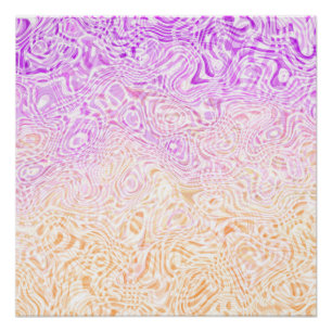 Póster Trippy Squiggly Boho Resumen Bandera del Orgullo T