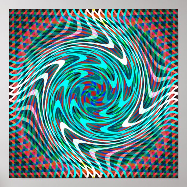 Póster Trippy Swirl Tunnel (Frente)