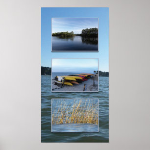 Póster Tríptico de agua de Hilton Head