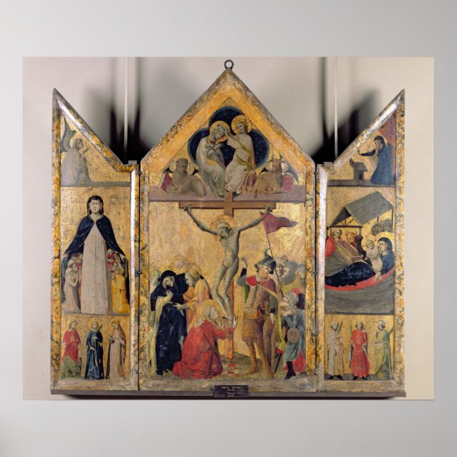 Póster Triptych con escenas de la vida del (Frente)