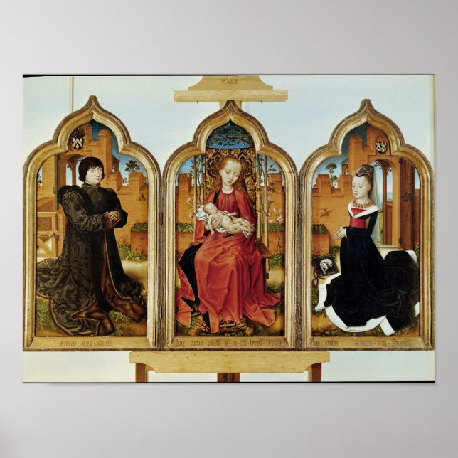 Póster Triptych of Jean de Witte, 1473 (Frente)